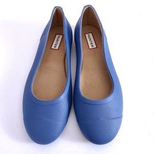 HUNTER Original Tour Blue Ballet Flat Shoes Size 7